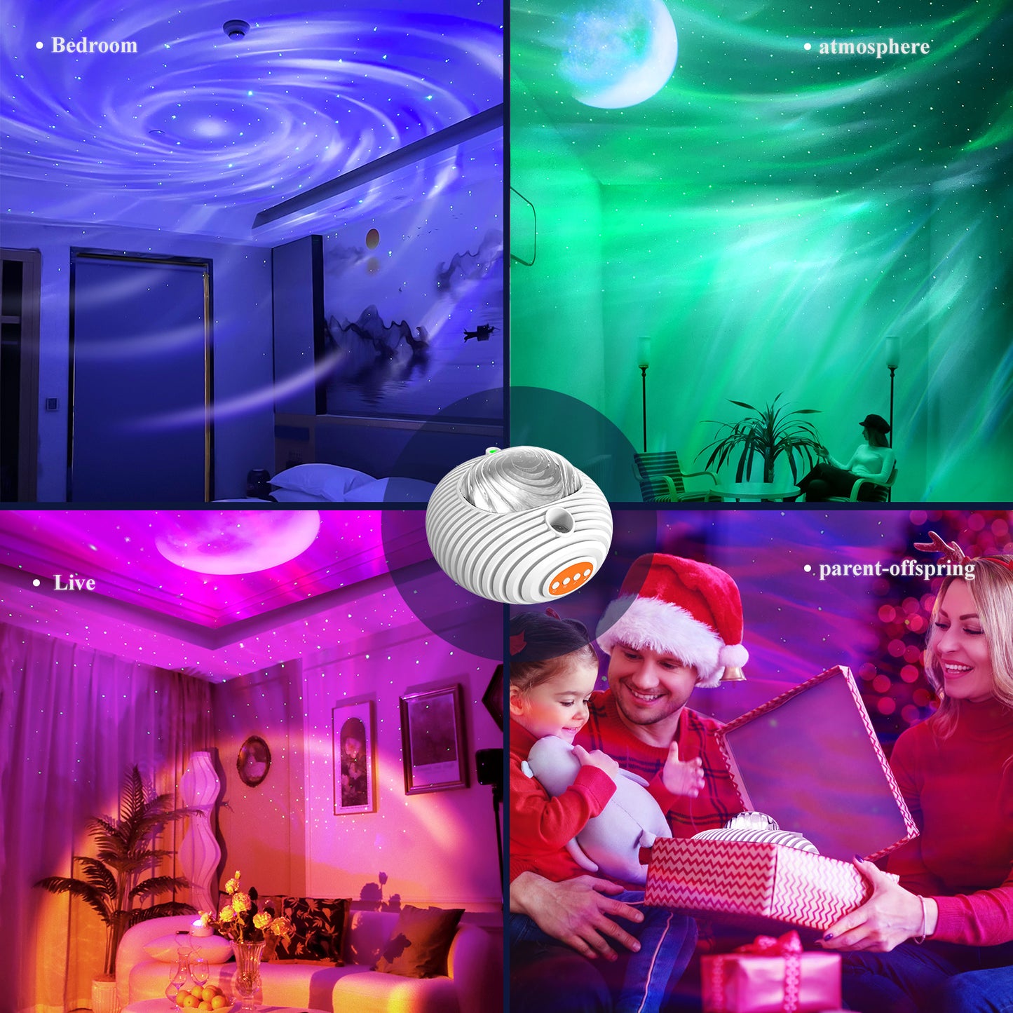 Projector Way Atmosphere Starry Sky Lamp White Noise Projector Lamp With Rometes