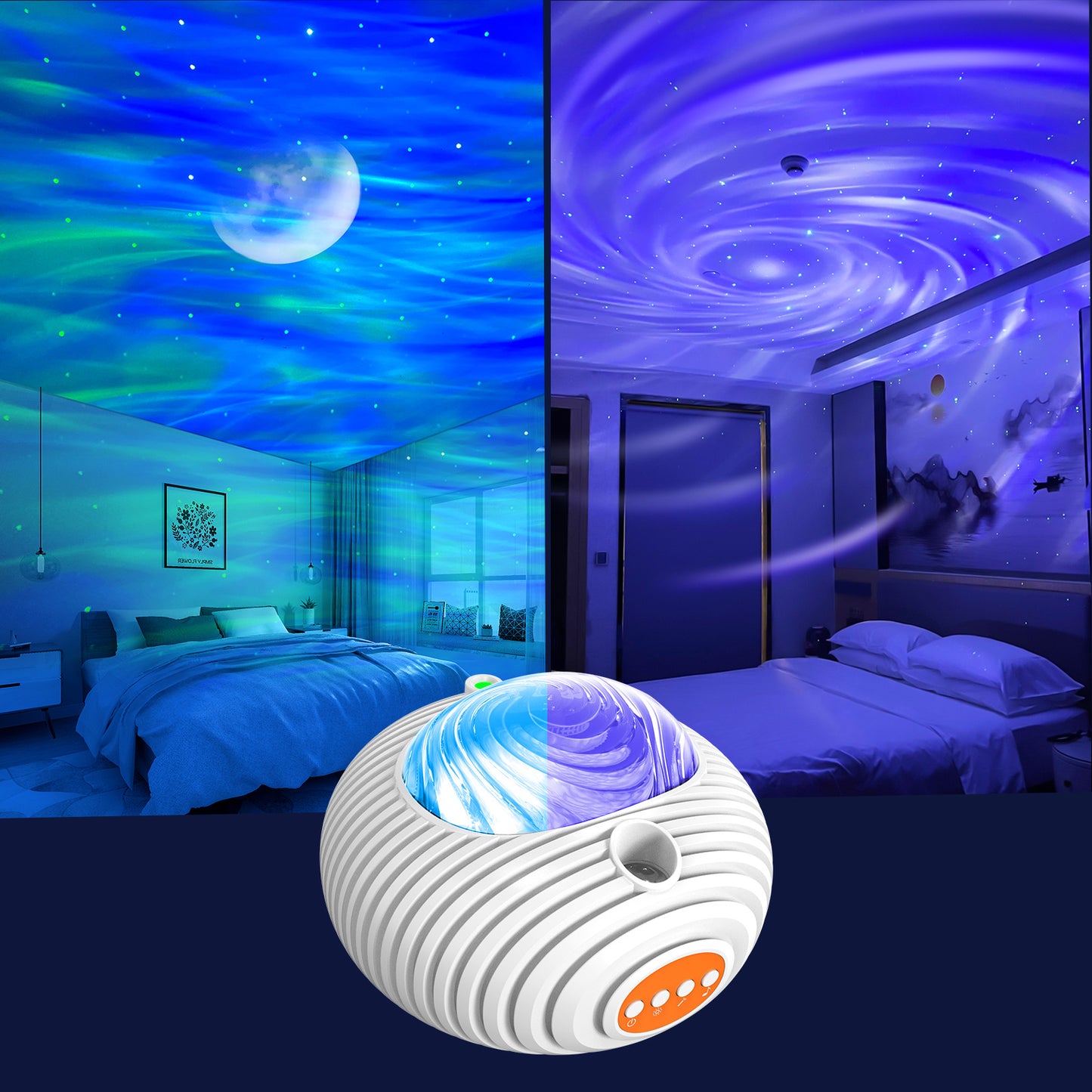 Projector Way Atmosphere Starry Sky Lamp White Noise Projector Lamp With Rometes