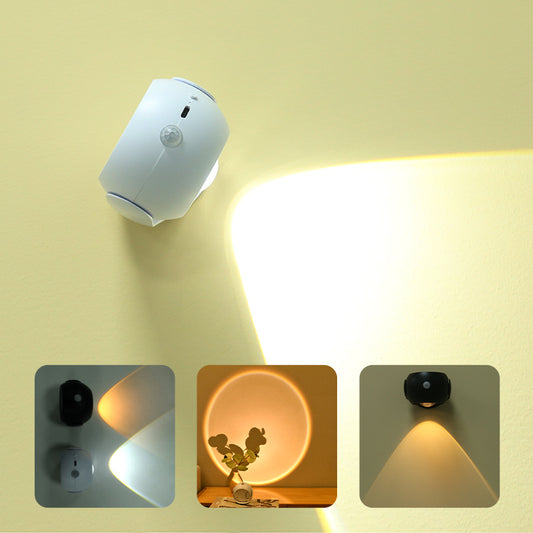 Adjustable Human Sensing Light, Wireless Sunset Light, Indoor Spotlight.