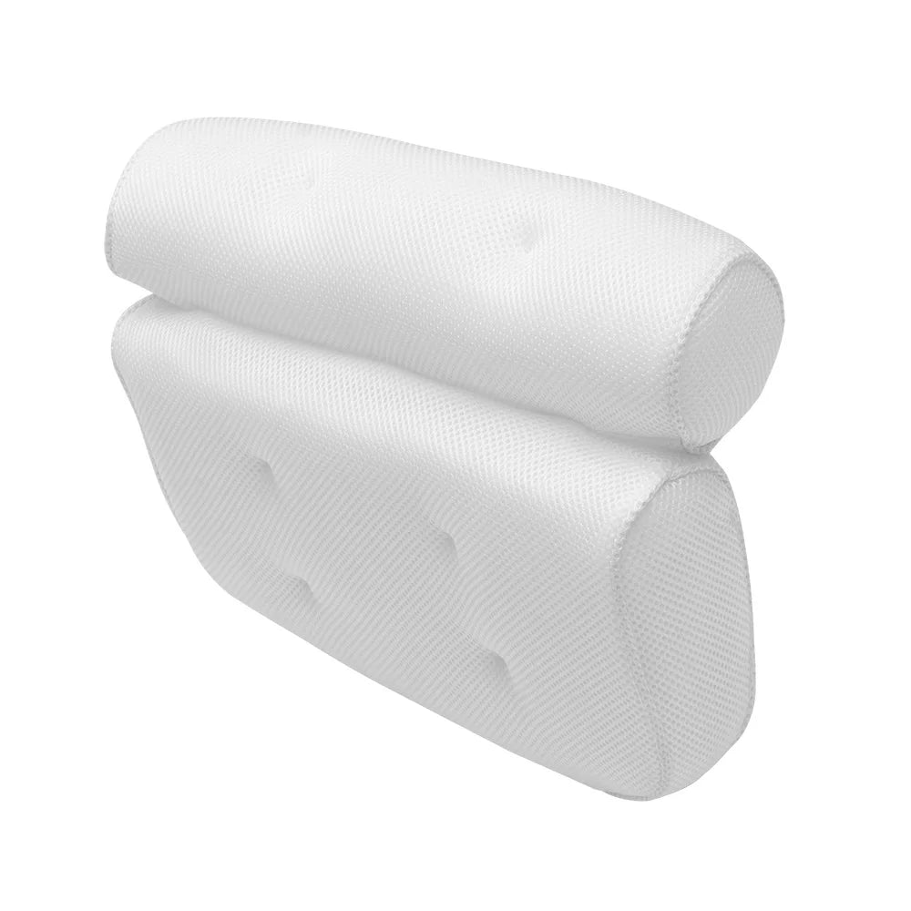 3D Spa Bath Pillow with Suction Cups Neck and Back Support Spa Pillow