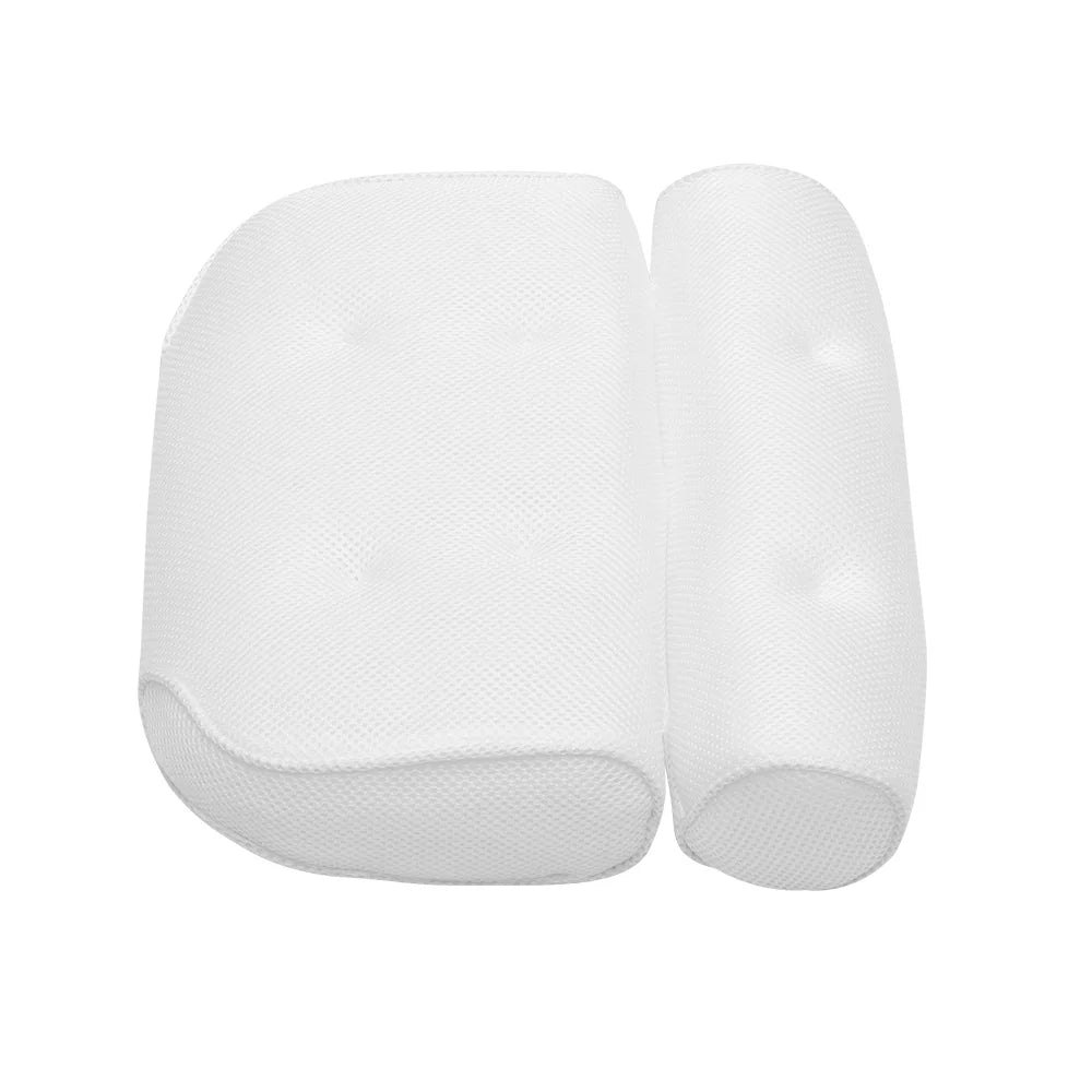 3D Spa Bath Pillow with Suction Cups Neck and Back Support Spa Pillow