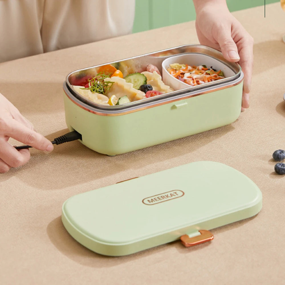 Office Thermal Lunch Boxes, Portable Electric Lunch Boxes, Water Free Heating Bento Box Stainless Steel Food Warmer