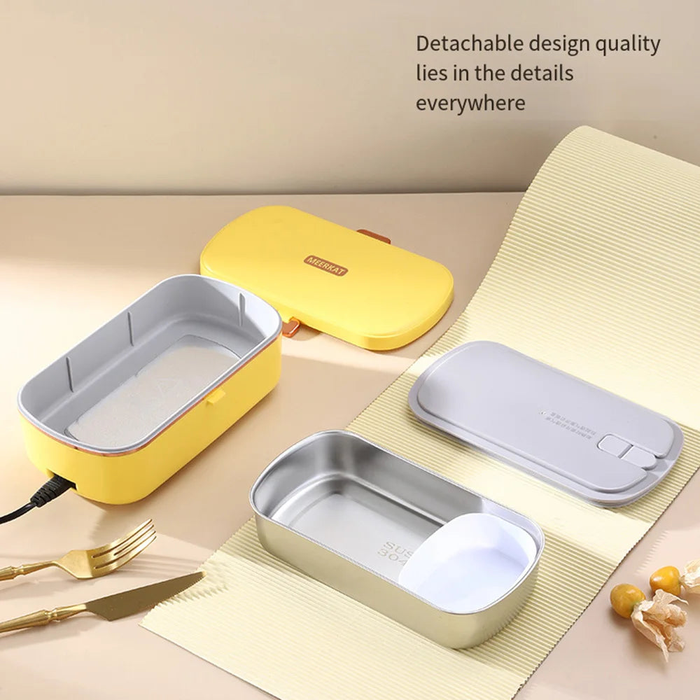 Office Thermal Lunch Boxes, Portable Electric Lunch Boxes, Water Free Heating Bento Box Stainless Steel Food Warmer