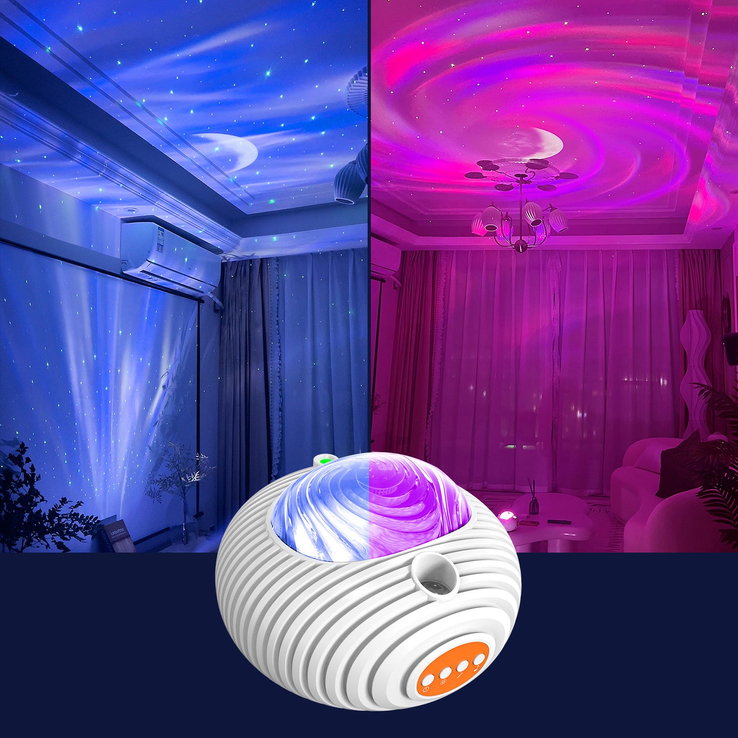 Projector Way Atmosphere Starry Sky Lamp White Noise Projector Lamp With Rometes